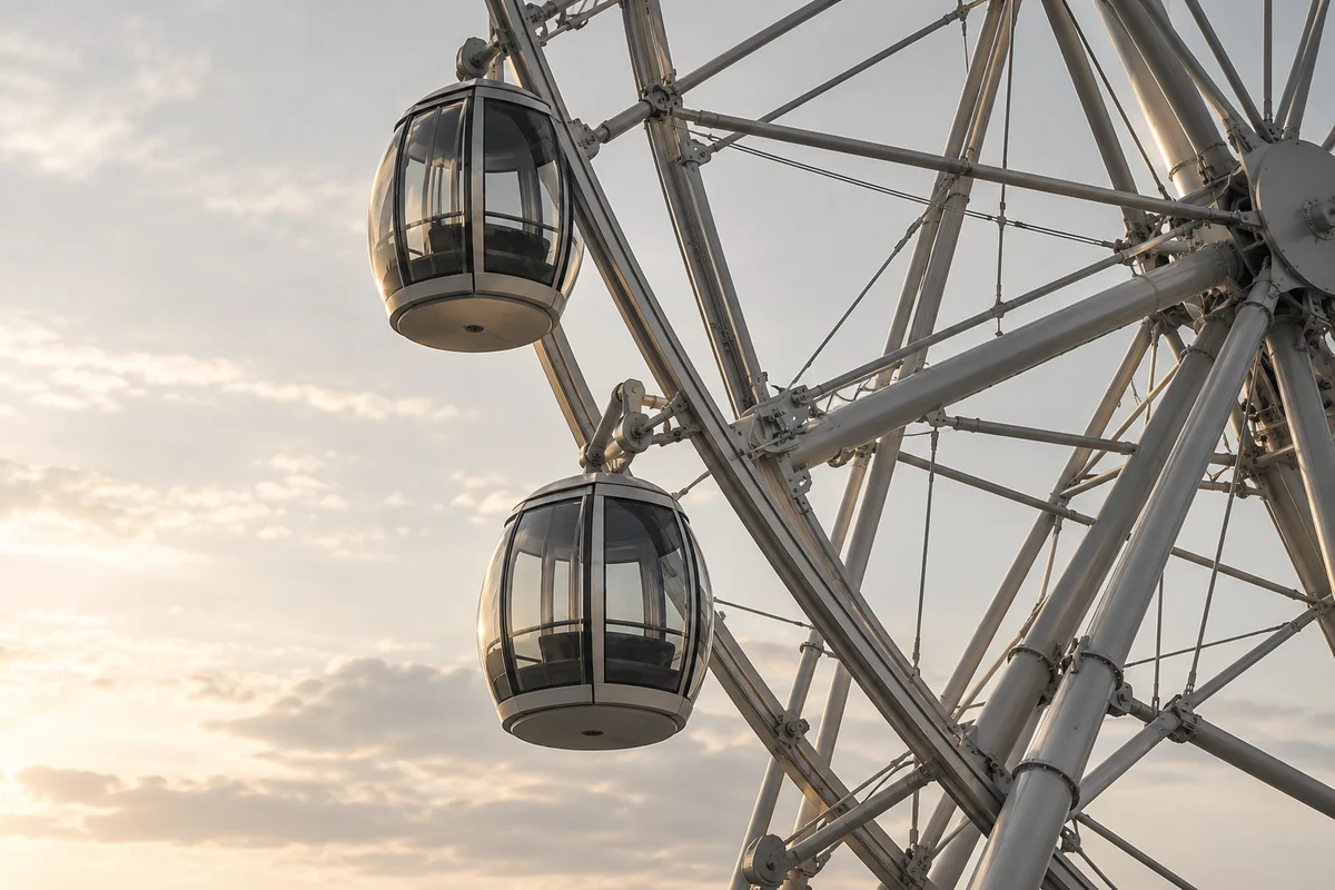 Illustrative view of amusement park rides